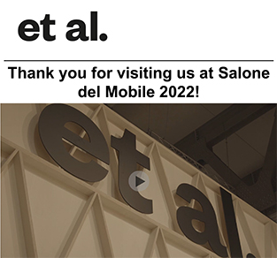 Et al. | thank you_ Salone del mobile 2022